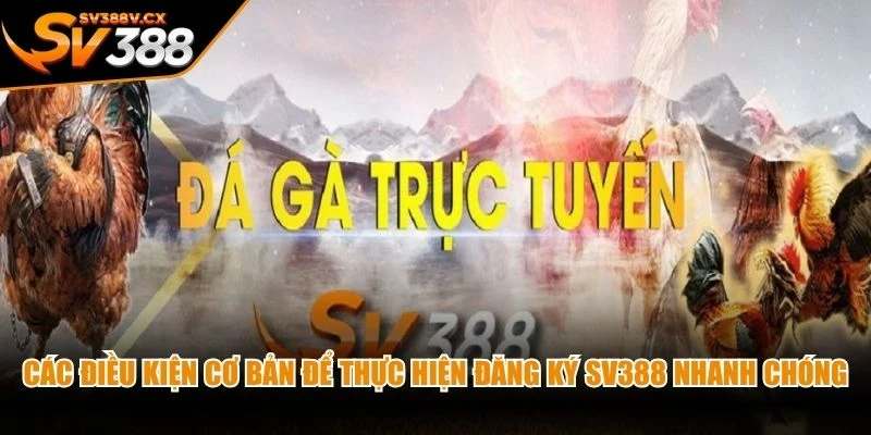 Các điều kiện cơ bản để thực hiện đăng ký SV388 nhanh chóng